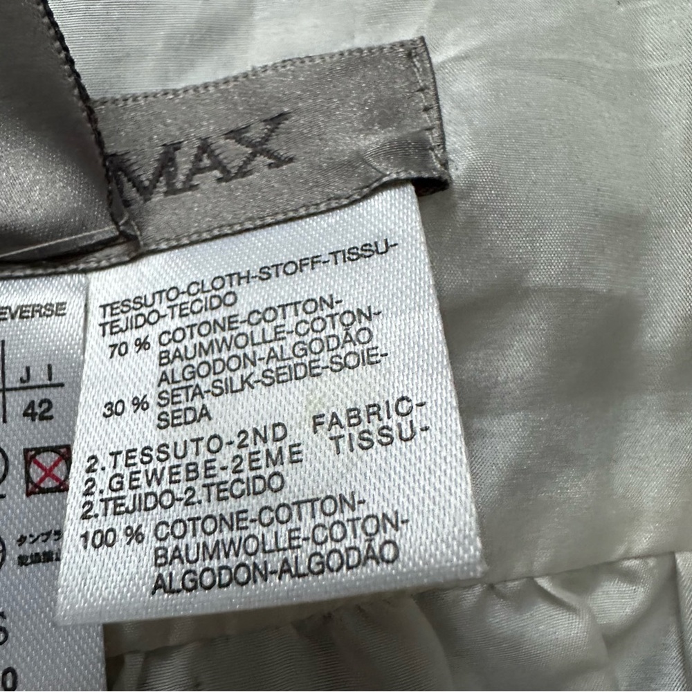 Sportmax A-Line Skirt - Black, Teal, and White Floral Silk Blend Size 8 - Picture 5 of 7